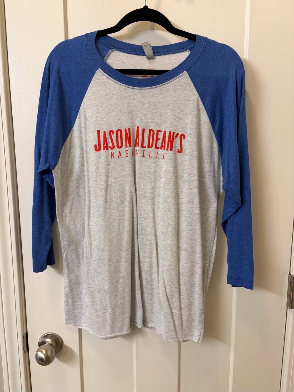 Jason Aldean Blue & Gray Raglan Baseball Tee - Home Accents - Picture 4 of 5